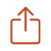 Orange share icon